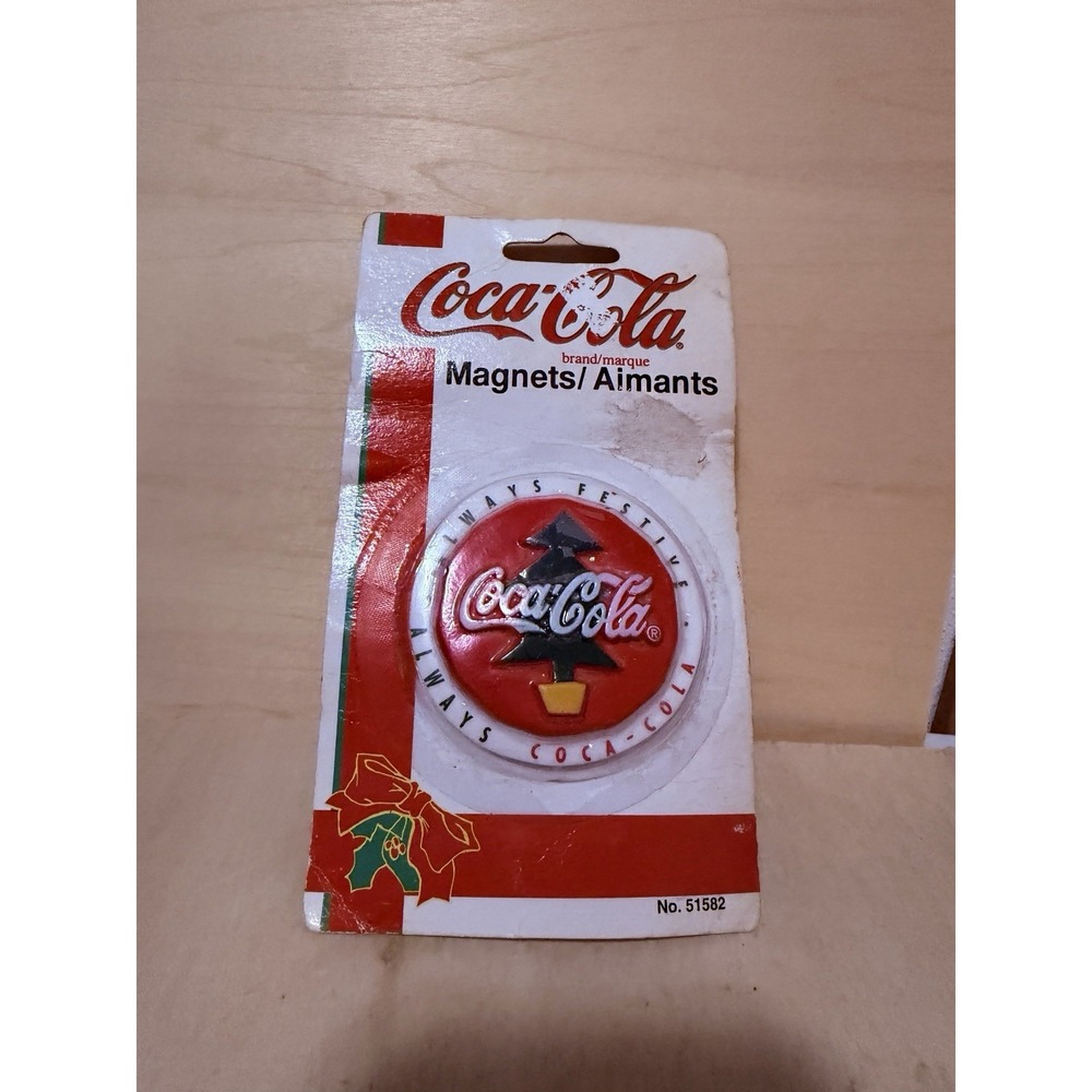 Coca-Cola Magnet Vtg 1997 Fridge Christmas Tree Festive Coke 51582 NEW